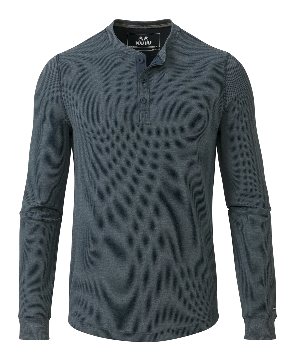 Canyon Waffle Henley | Steel Blue Heather