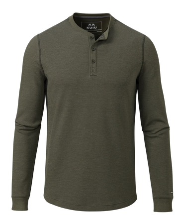 Canyon Waffle Henley | Army Heather