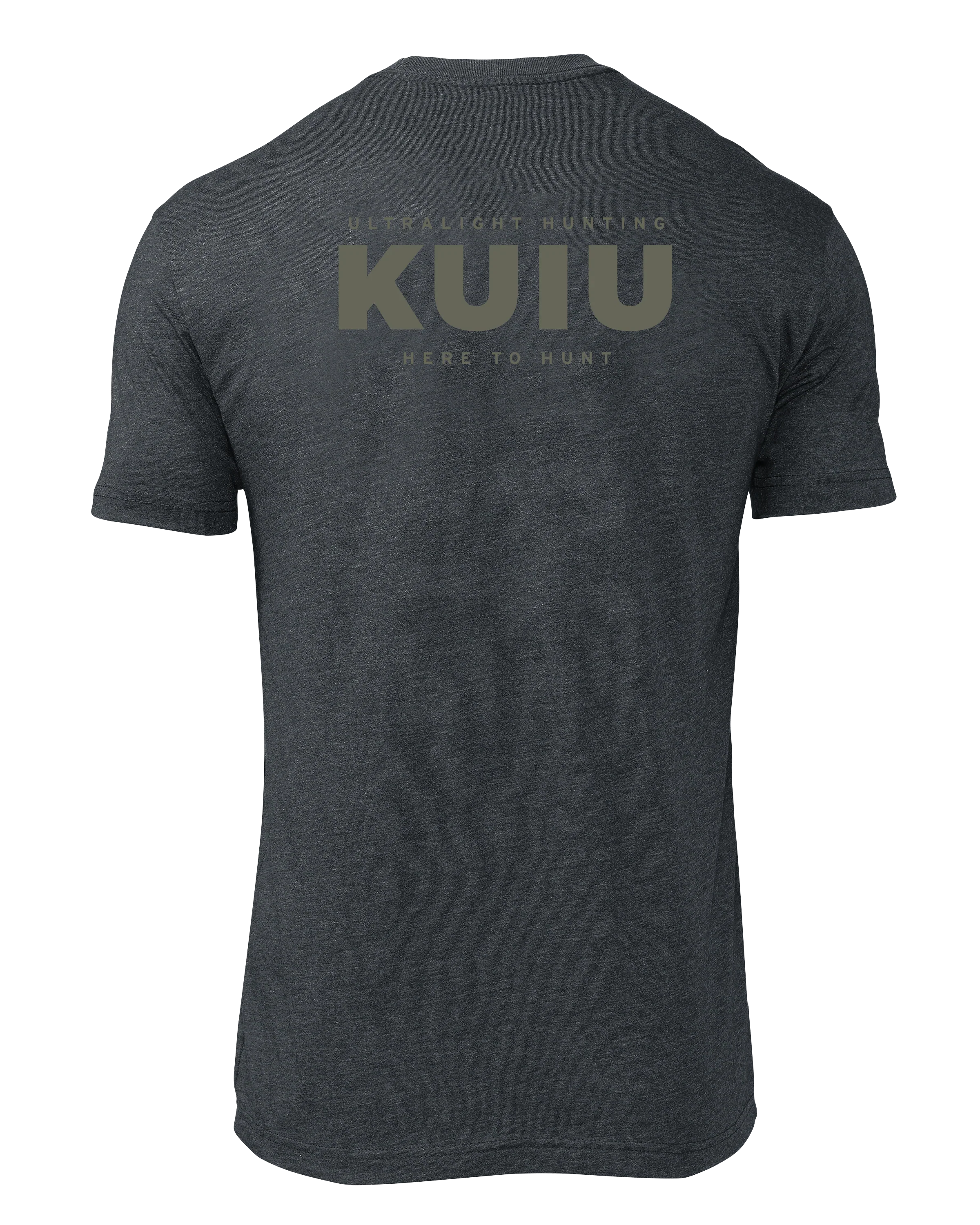 KUIU Here to Hunt Back Logo T-Shirt | Charcoal