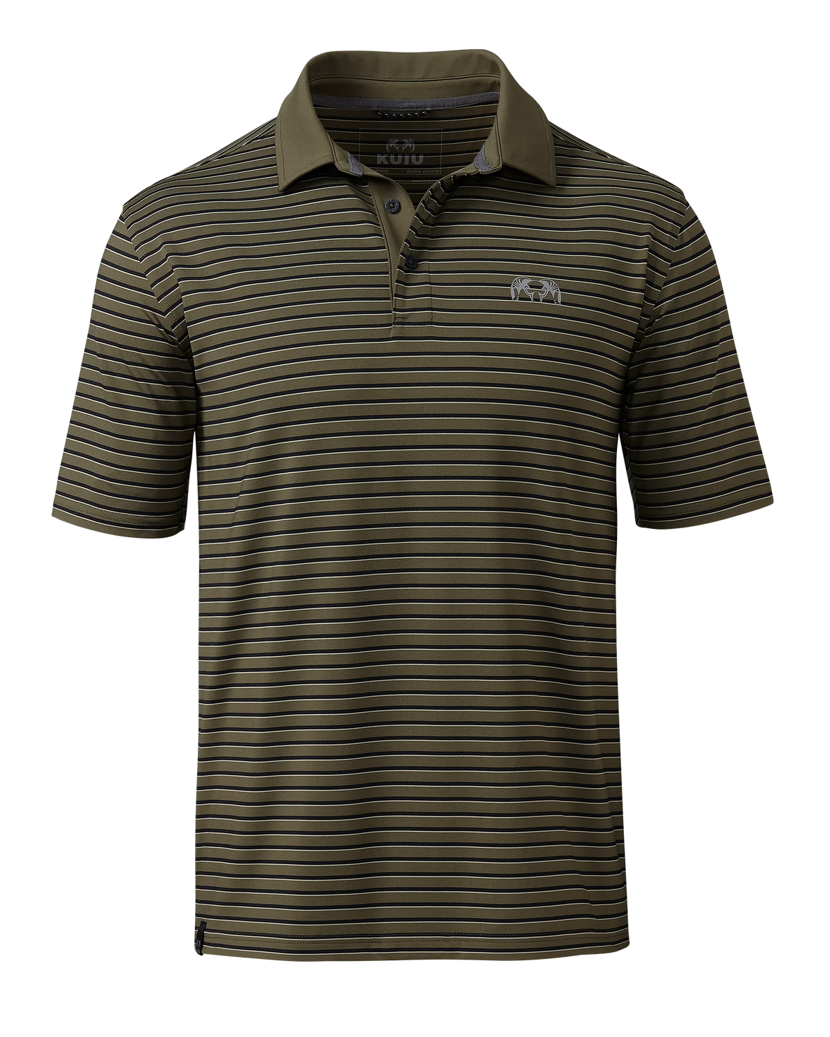 KUIU Performance Polo Stripe | Evergreen Stripe