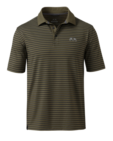 KUIU Performance Polo Stripe | Evergreen Stripe