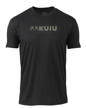 KUIU Topo Block Logo T-Shirt | Black