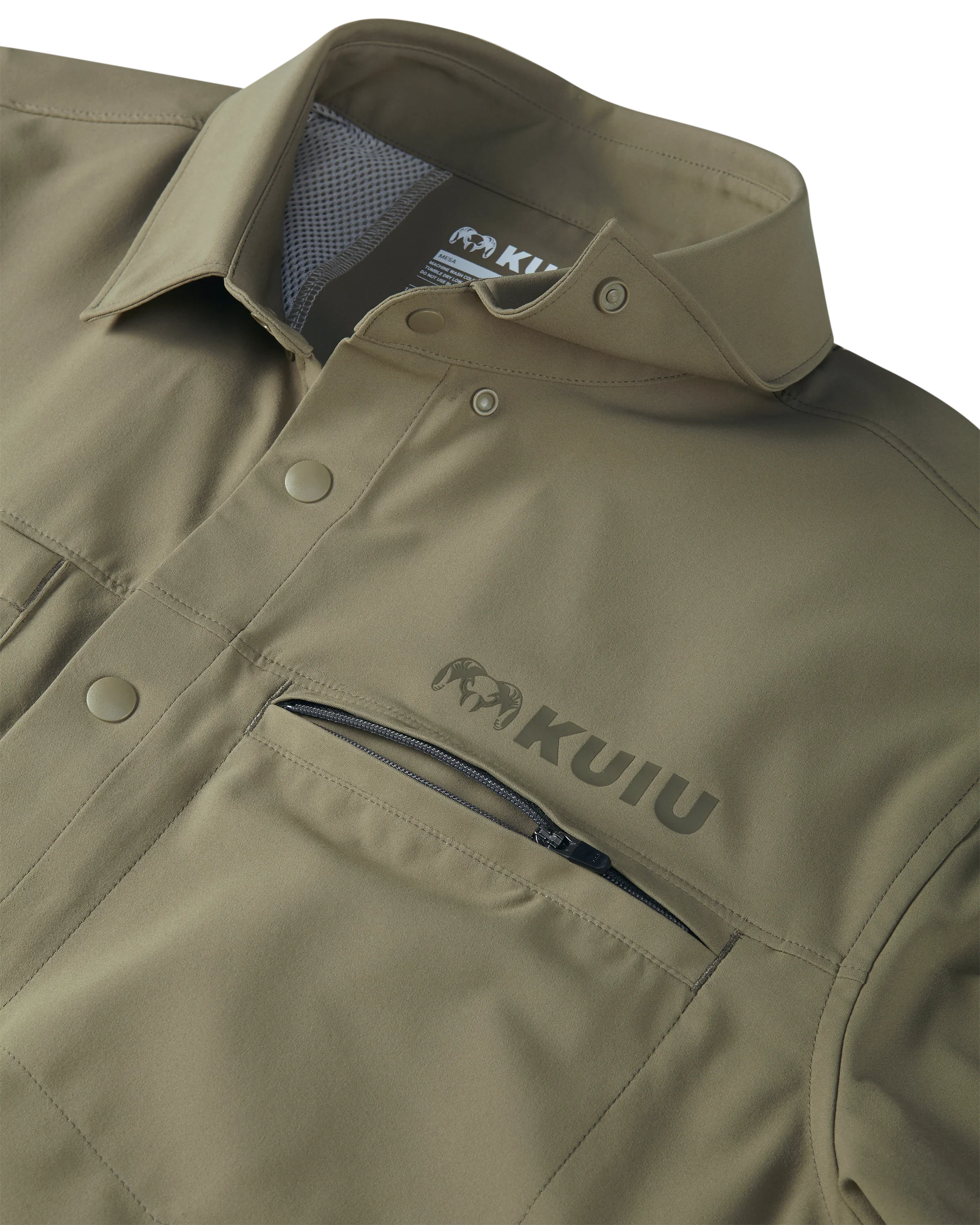 Mesa Vented LS Snap Shirt | Khaki