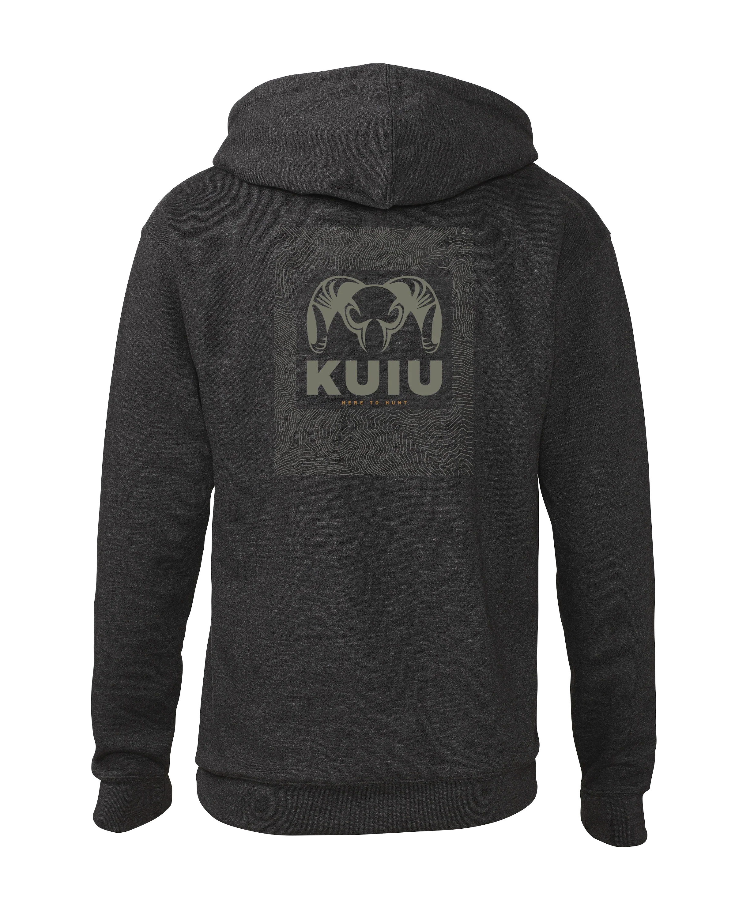 KUIU Topo Back Logo Hoodie | Charcoal