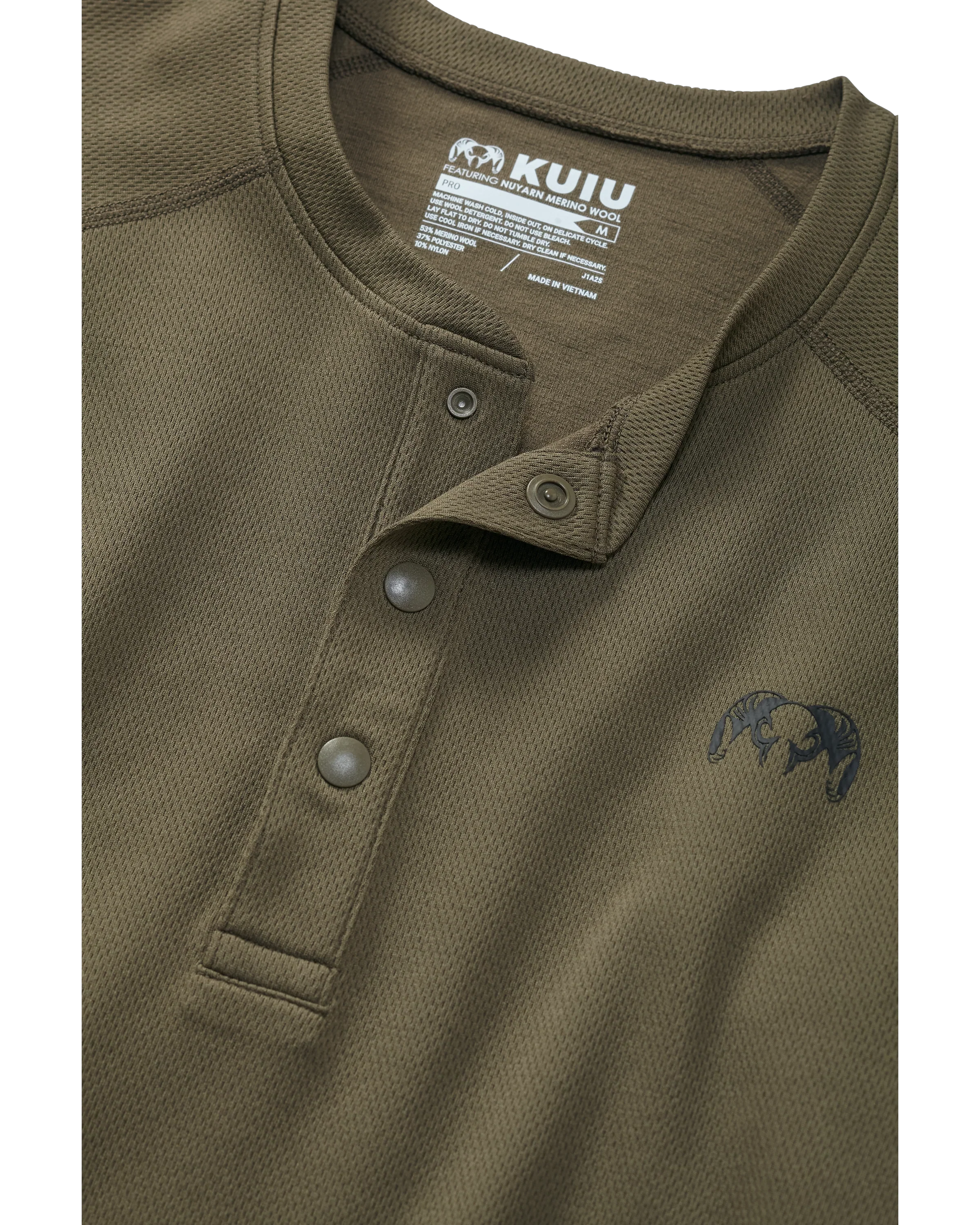 PRO Merino 200 Henley | Ash