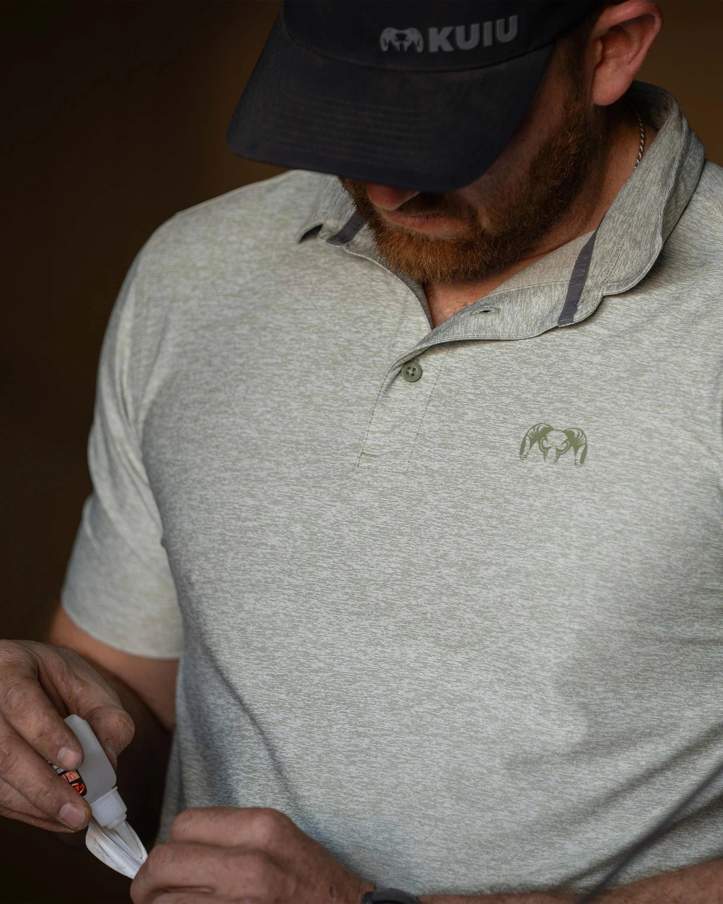 KUIU Performance Polo | Heather Black