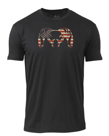 KUIU Solid Patriotic Ram T-Shirt | Black