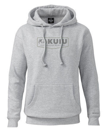 KUIU Shield Logo Hoodie | Heather Grey