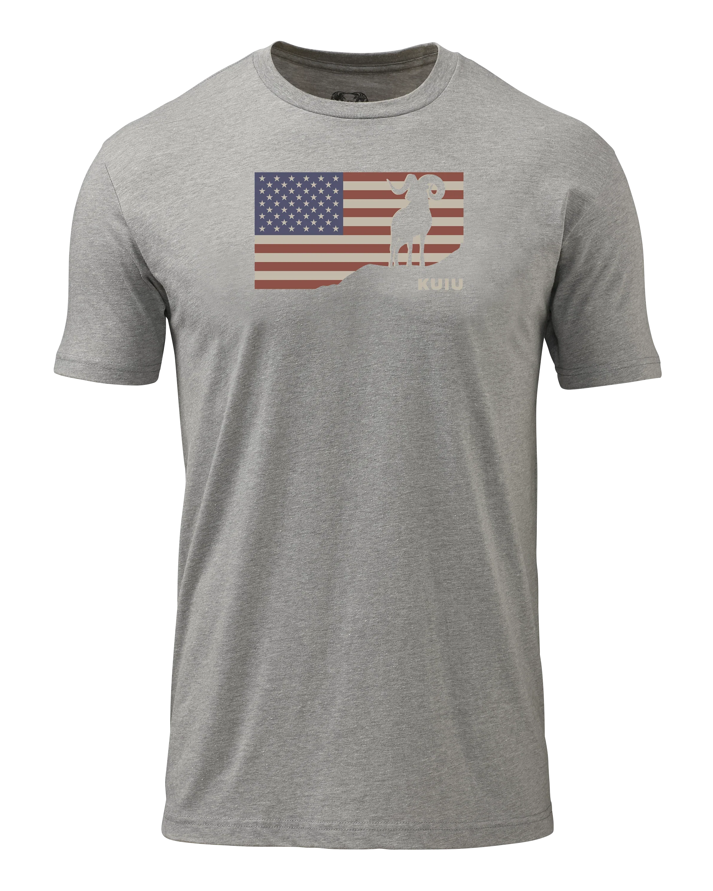 KUIU Ram Flag T-Shirt | Heather Grey
