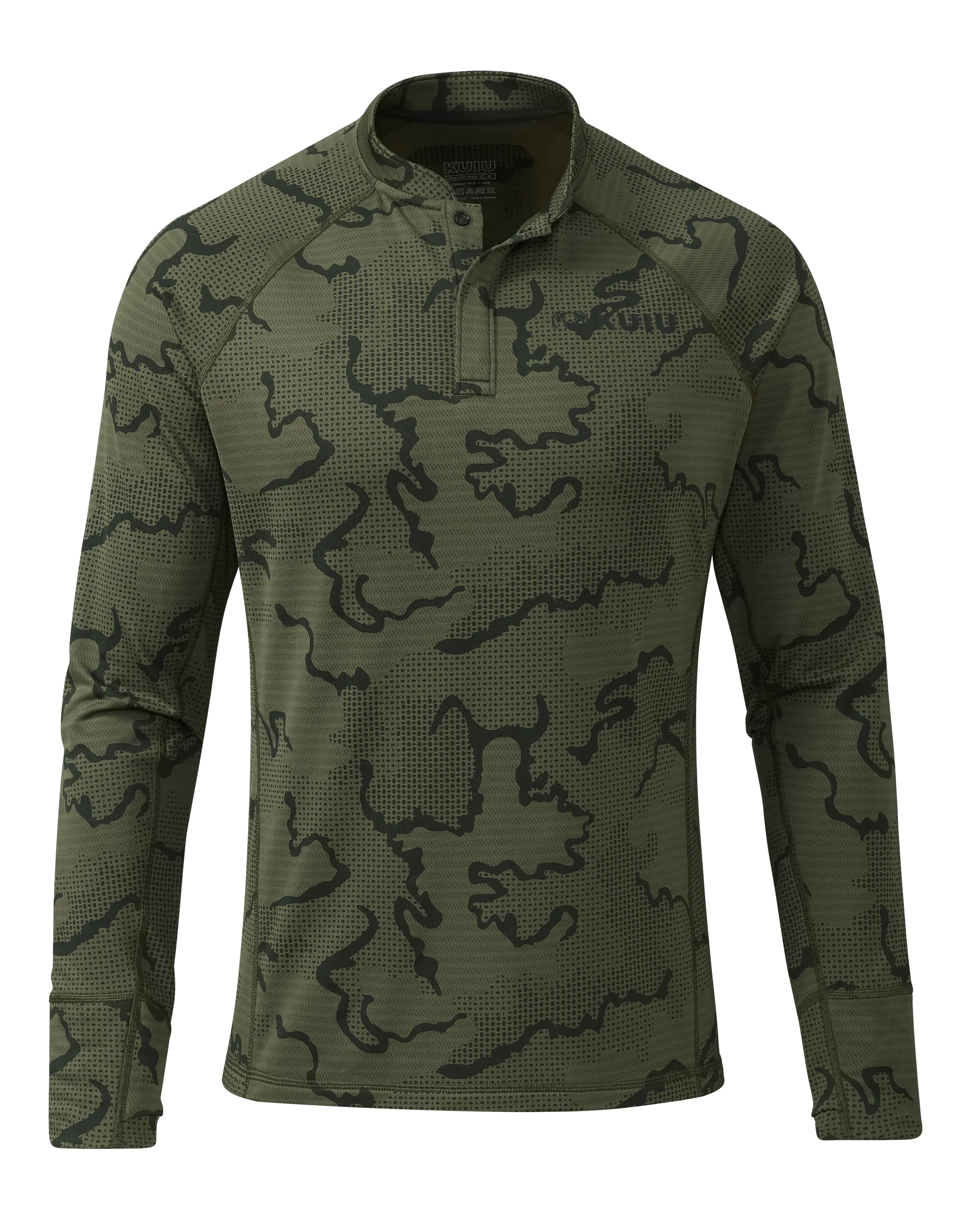 Ridgepoint Fleece Henley | Olive Tonal