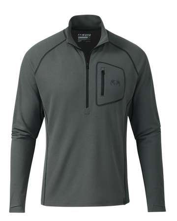 PRO Merino 200 Zip-T | Gunmetal