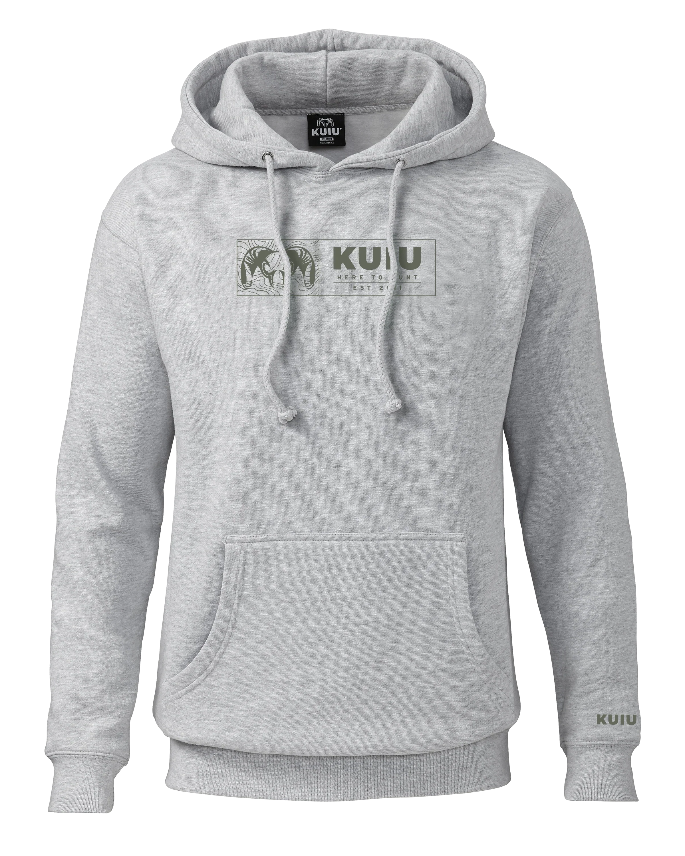 KUIU Topo Block Hoodie | Heather Grey