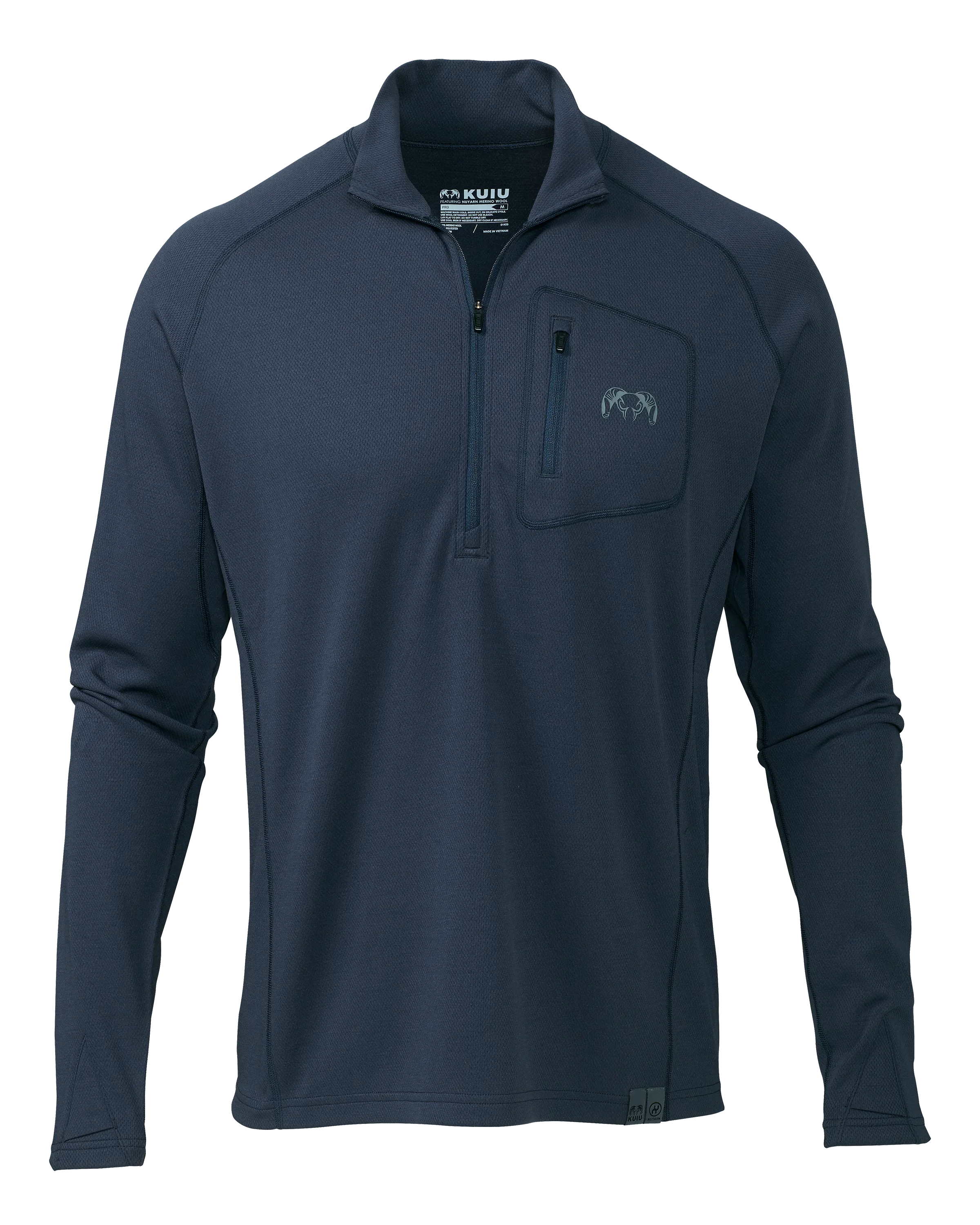 PRO Merino 200 Zip-T | Steel Blue