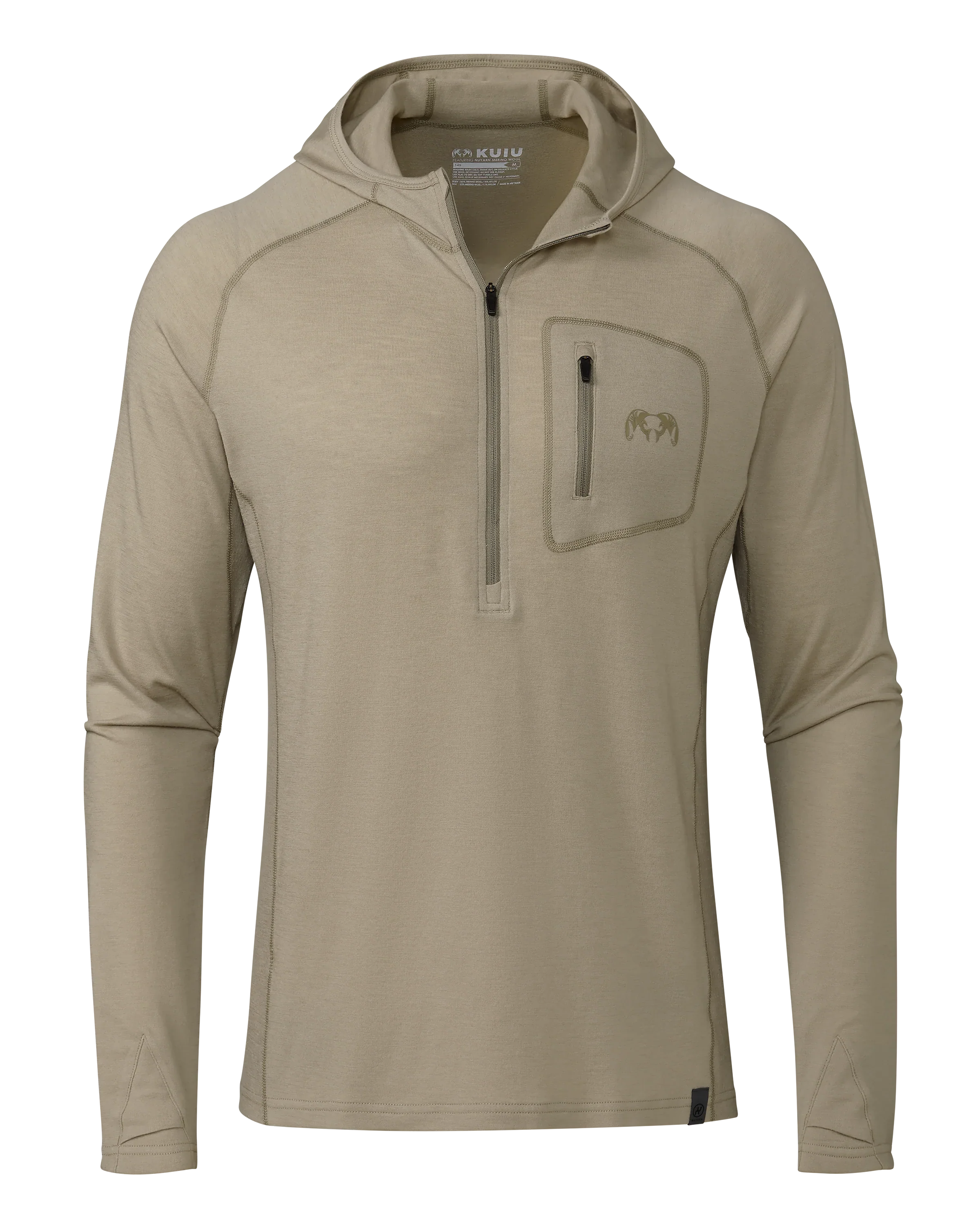 ULTRA Merino 145 Zip-T Hunting Hoodie | Bone