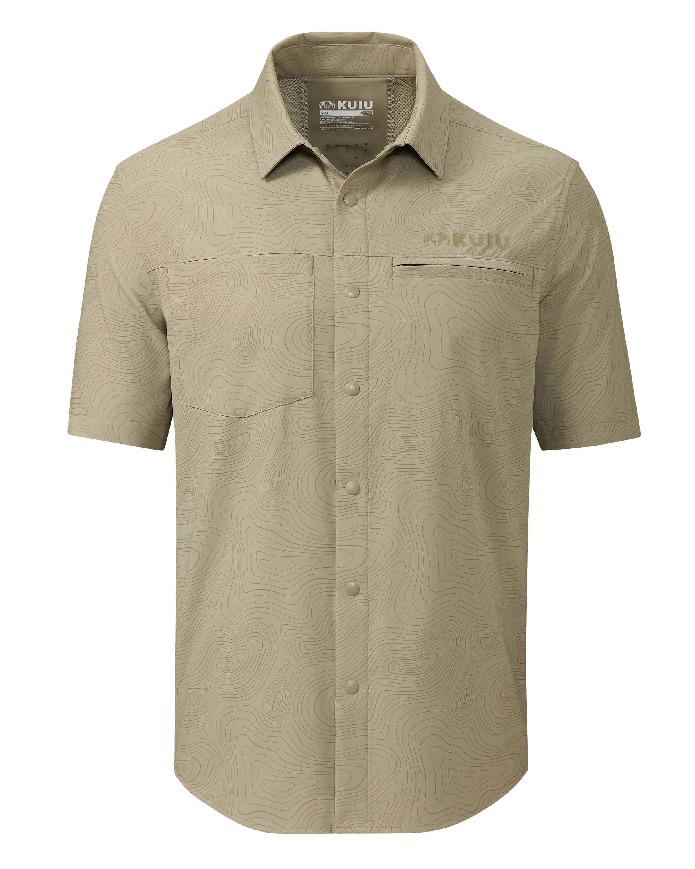 Mesa Vented SS Snap Shirt Topo | Bone Topo Print