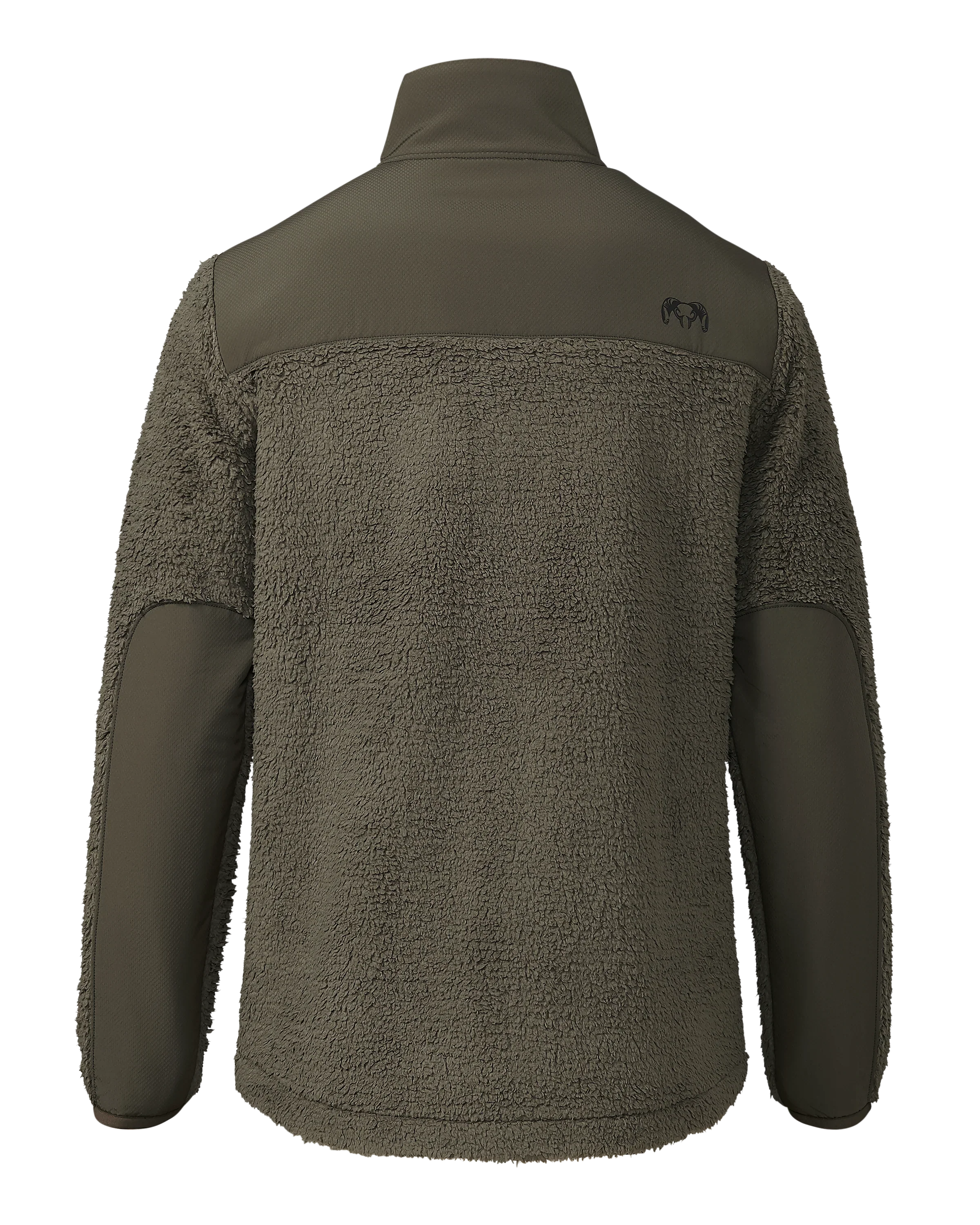 Sherpa Fleece Zip Pullover | Ash