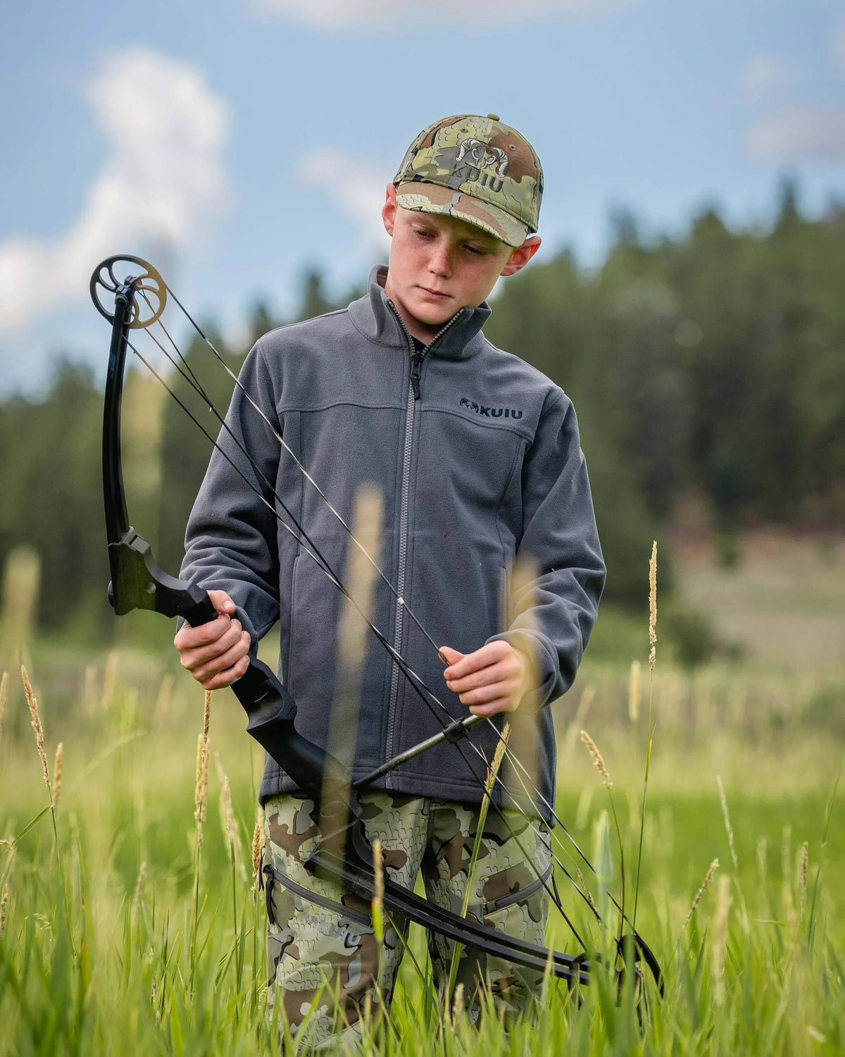 Youth Versa Fleece Full Zip | Gunmetal