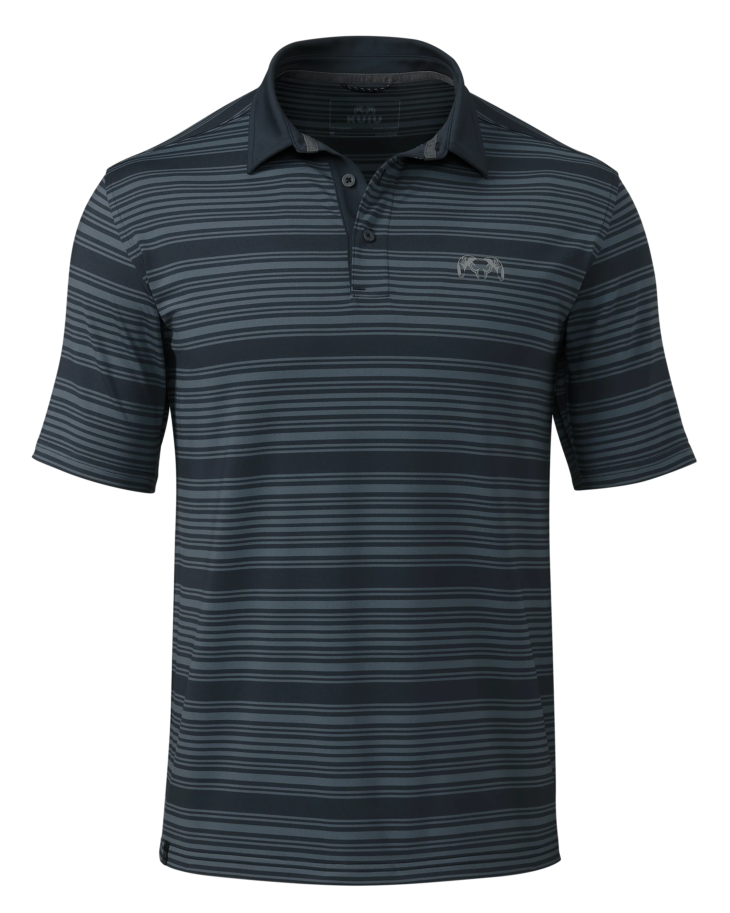 KUIU Performance Polo Stripe | Steel Blue Stripe