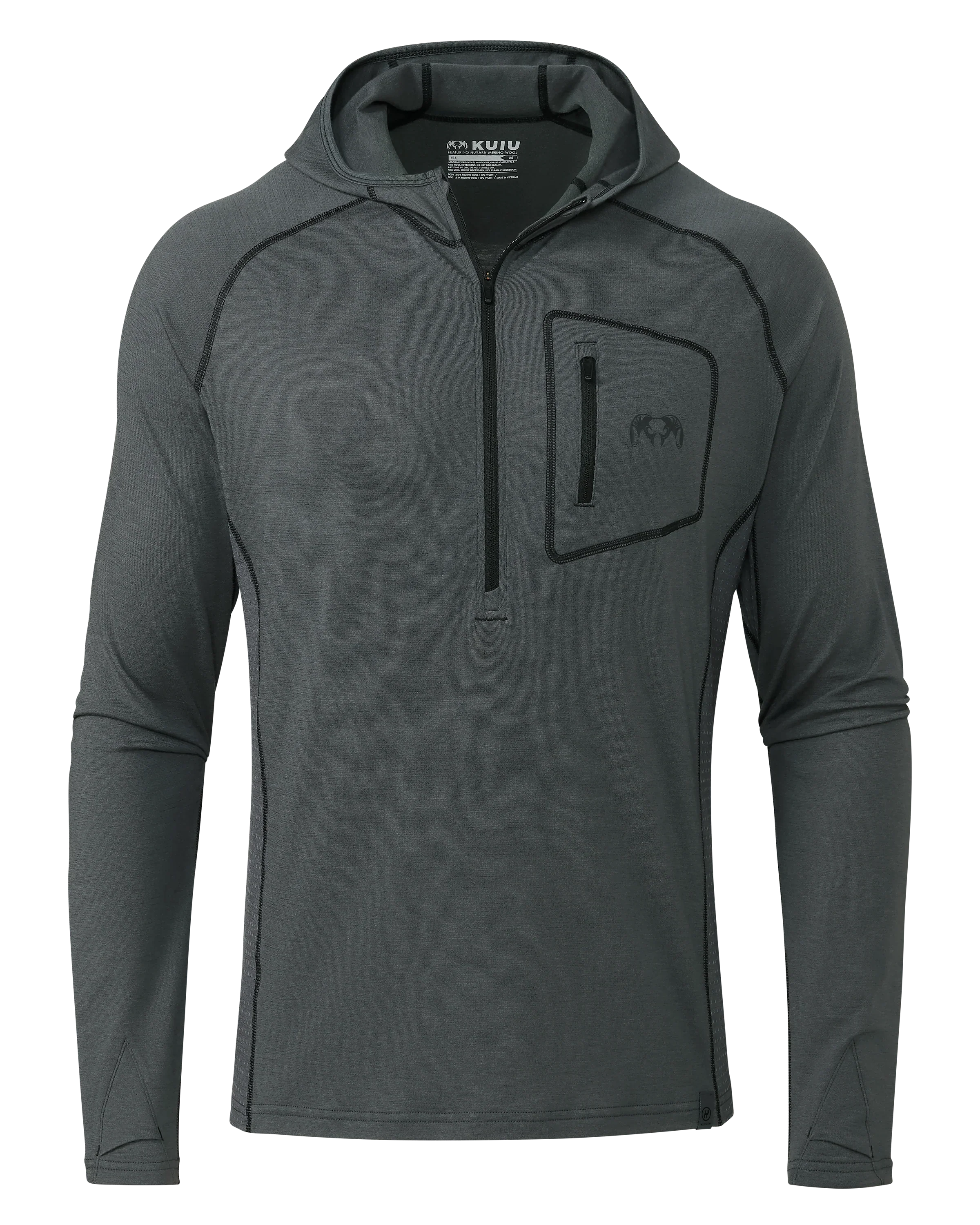 ULTRA Merino 145 Zip-T Hunting Hoodie | Gunmetal