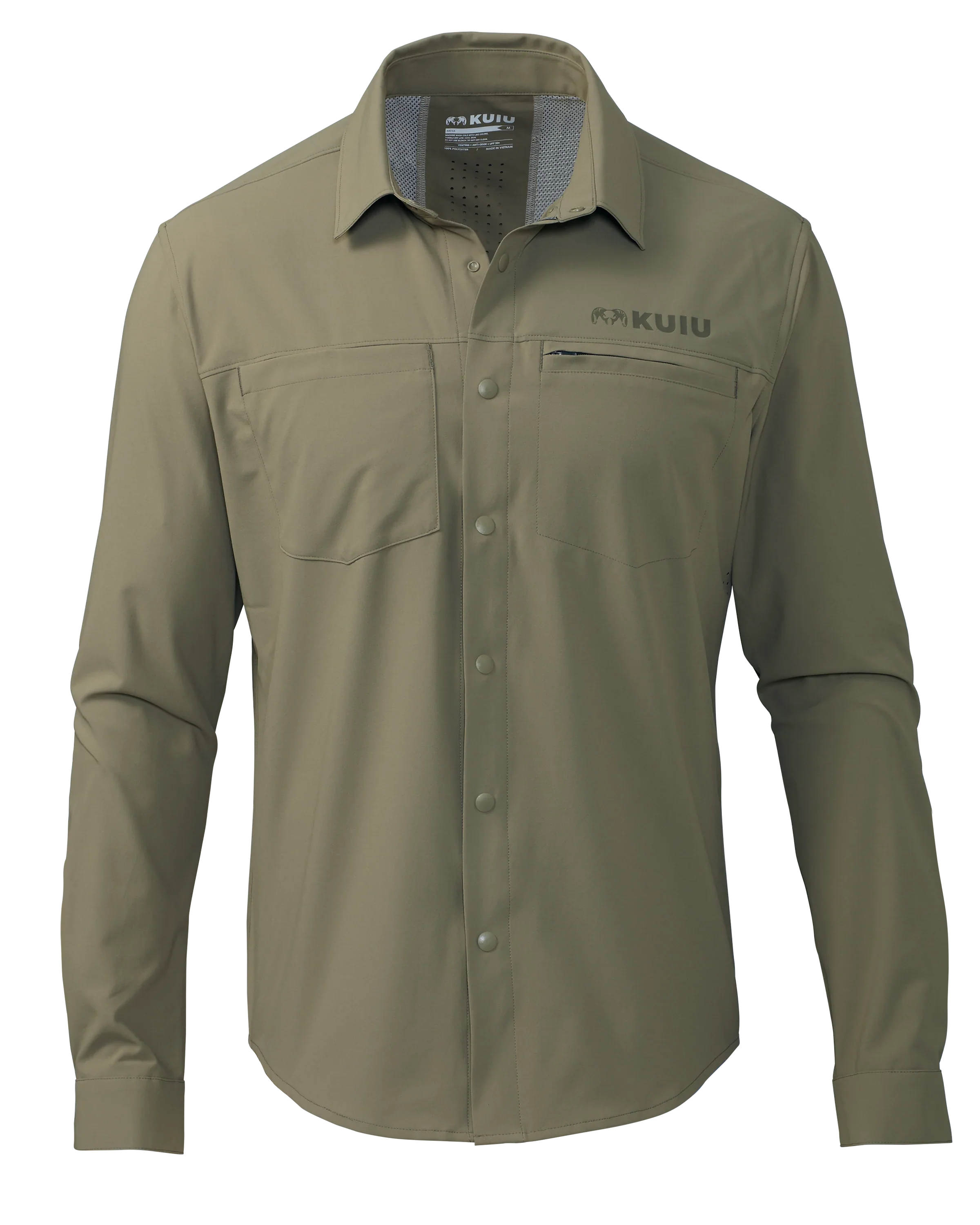 Mesa Vented LS Snap Shirt | Khaki