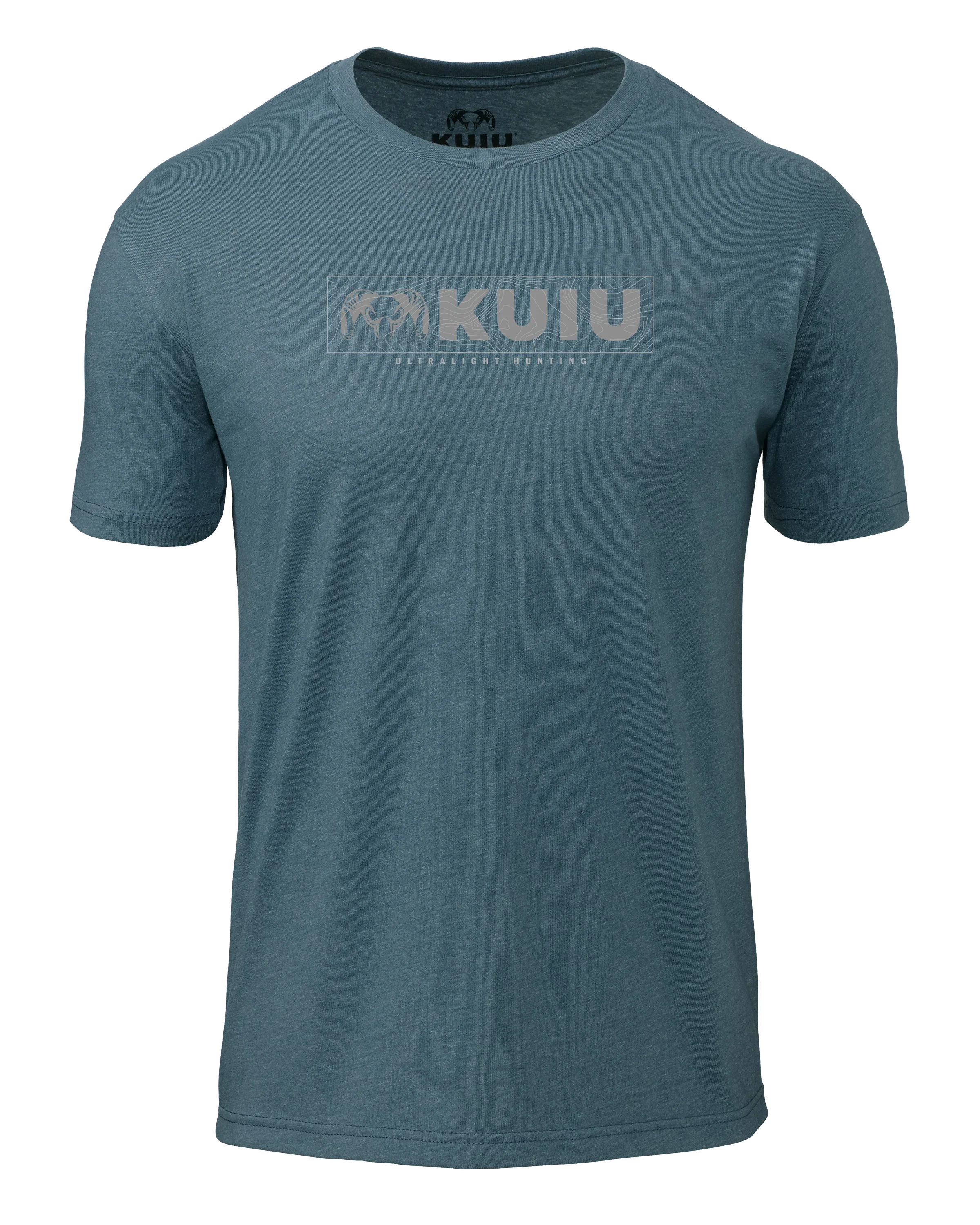 KUIU Topo Block Logo T-Shirt | Indigo