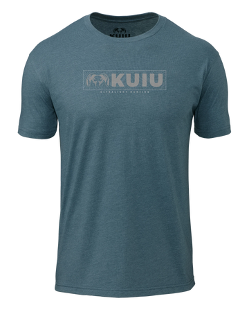 KUIU Topo Block Logo T-Shirt | Indigo