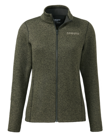Outlet Women's Base Camp Full Zip Sweater | Olive Heather