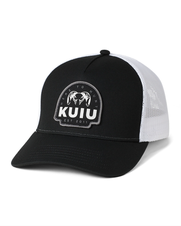 KUIU Here to Hunt Woven Patch Hat | Black/White