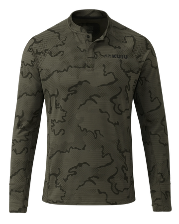 Ridgepoint Fleece Henley | Ash Tonal