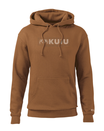 KUIU Topo Block Logo Hoodie | Saddle