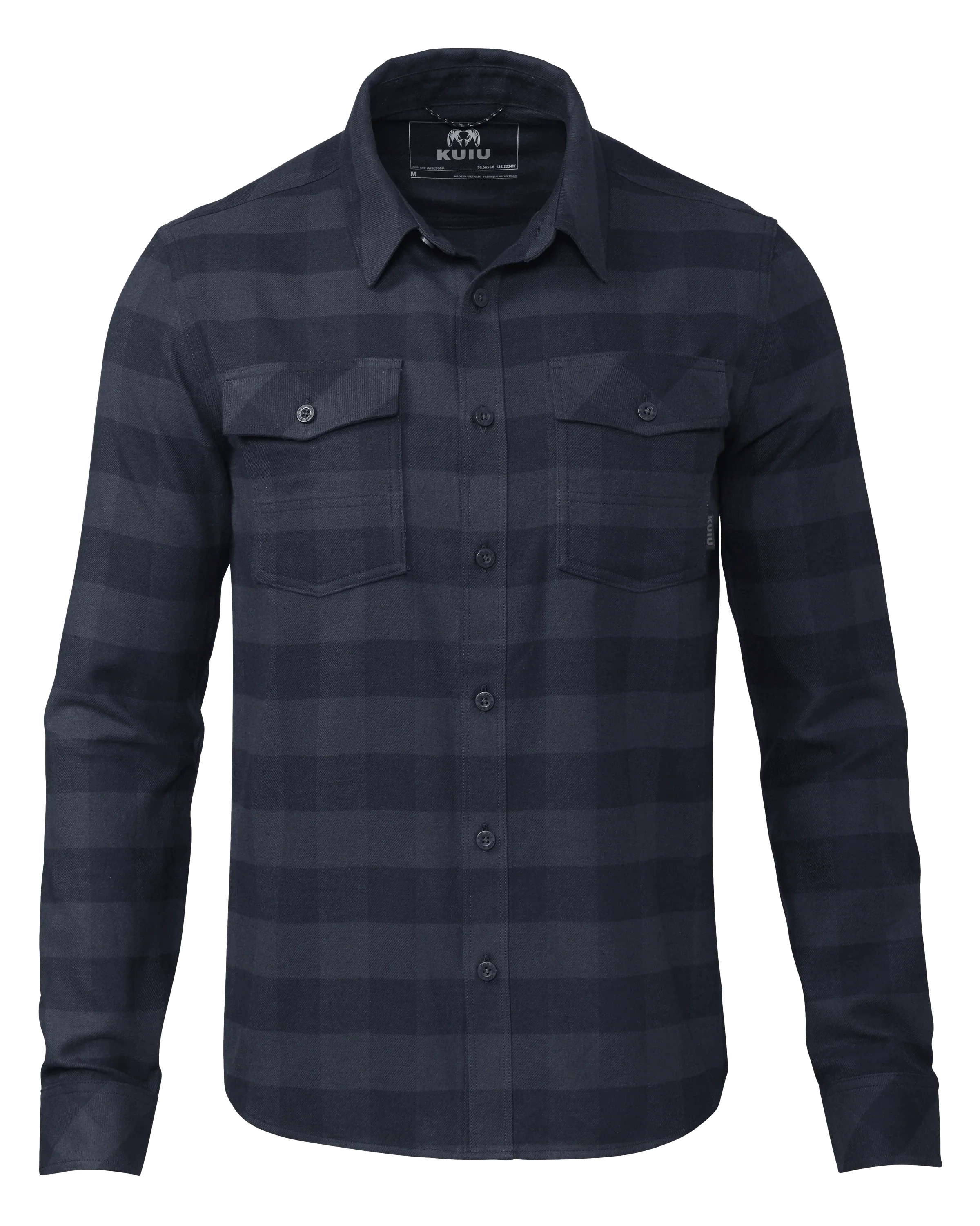 Outlet Field Flannel Shirt | Steel Blue Buffalo Check