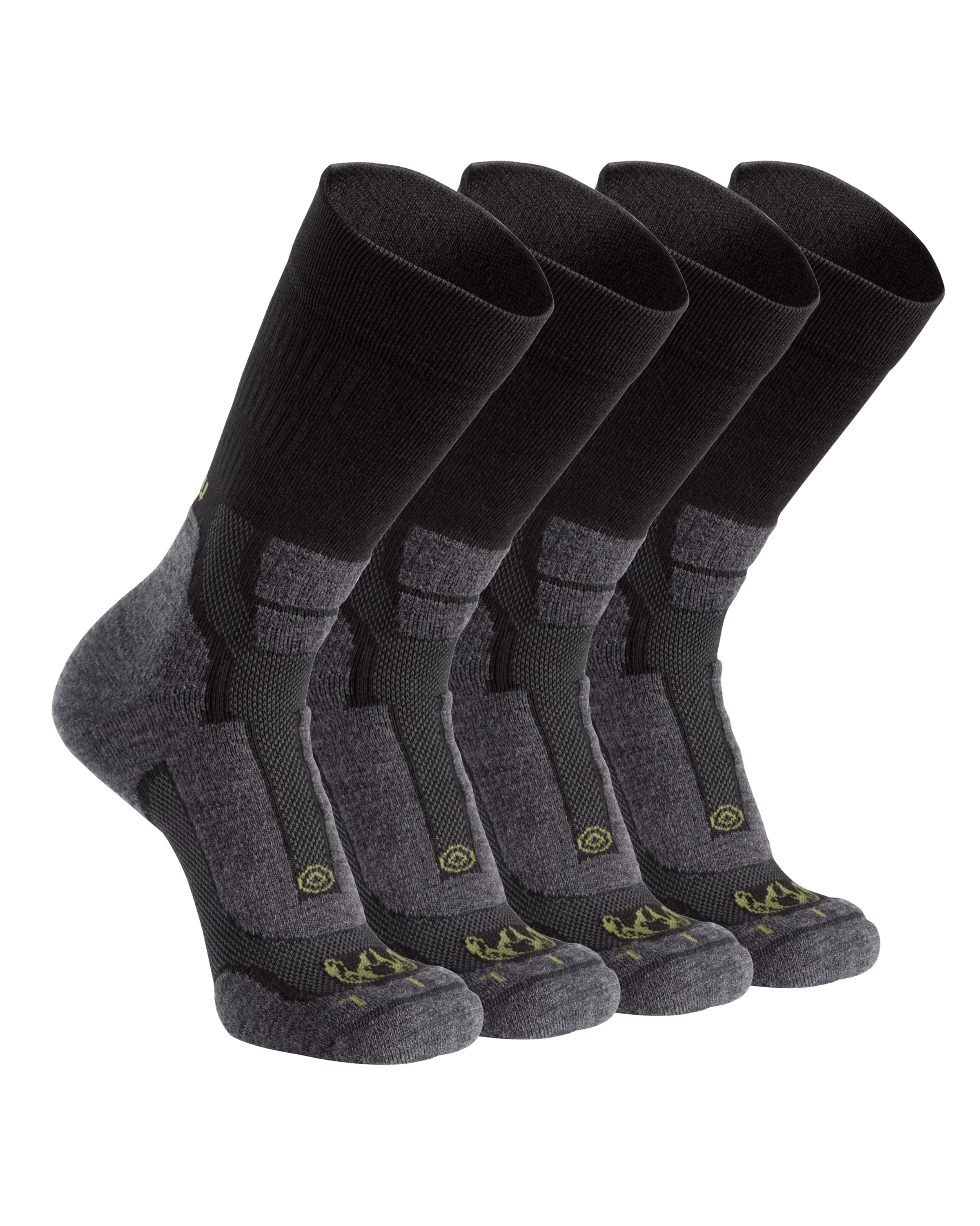 StrongWool Hybrid Crew Sock 4-Pair Pack | Grey Green