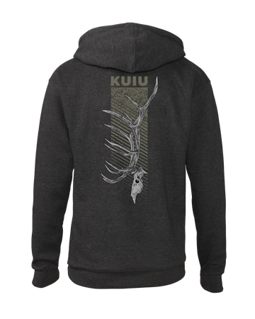 KUIU Elk Skull Hoodie | Charcoal