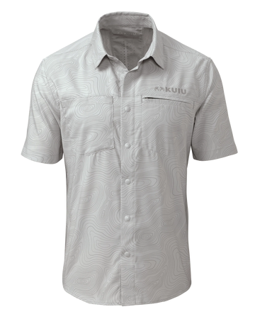 Mesa Vented SS Snap Shirt Topo | Fog Topo Print