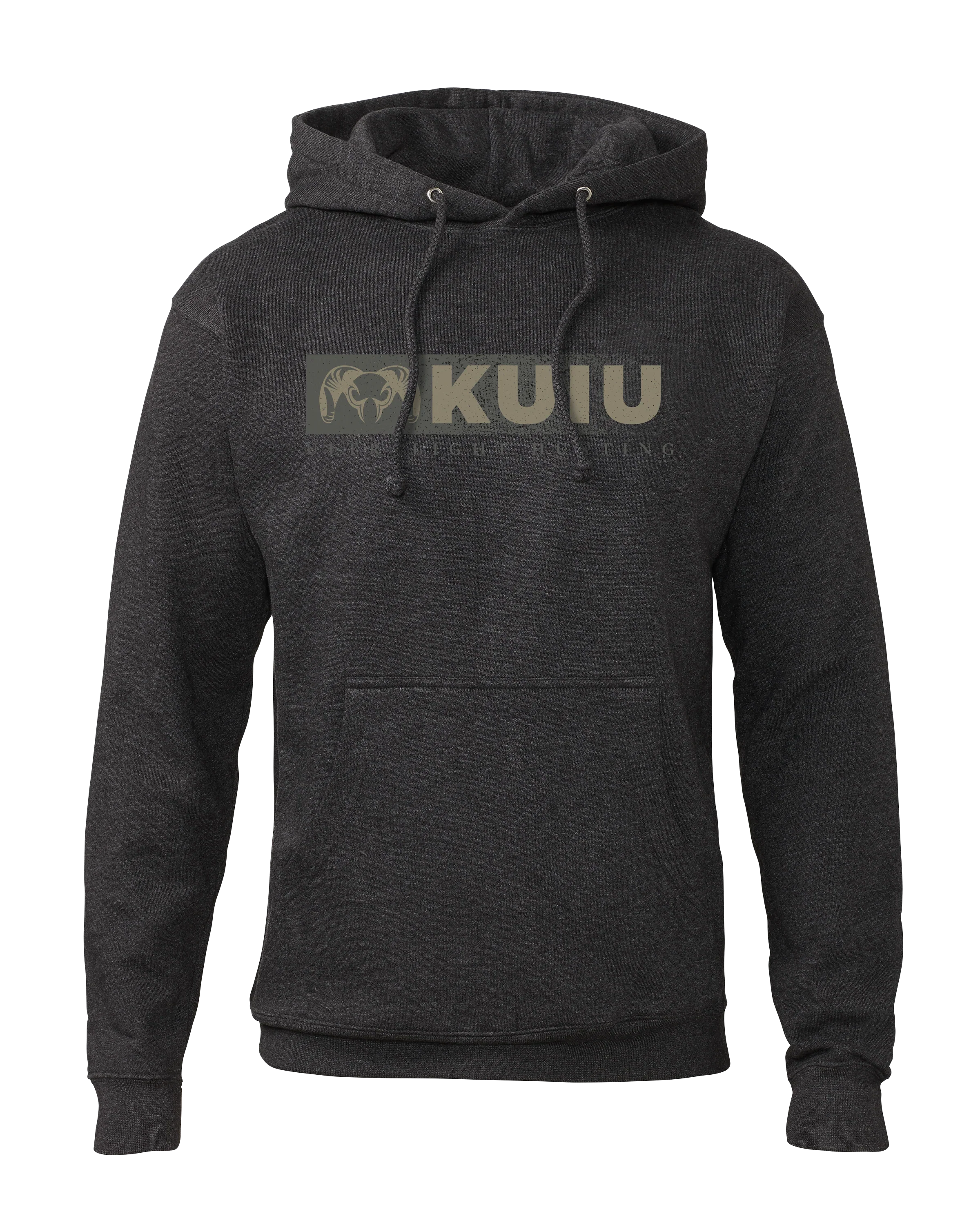 KUIU Distressed Logo Hoodie | Charcoal
