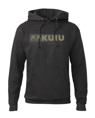 KUIU Distressed Logo Hoodie | Charcoal