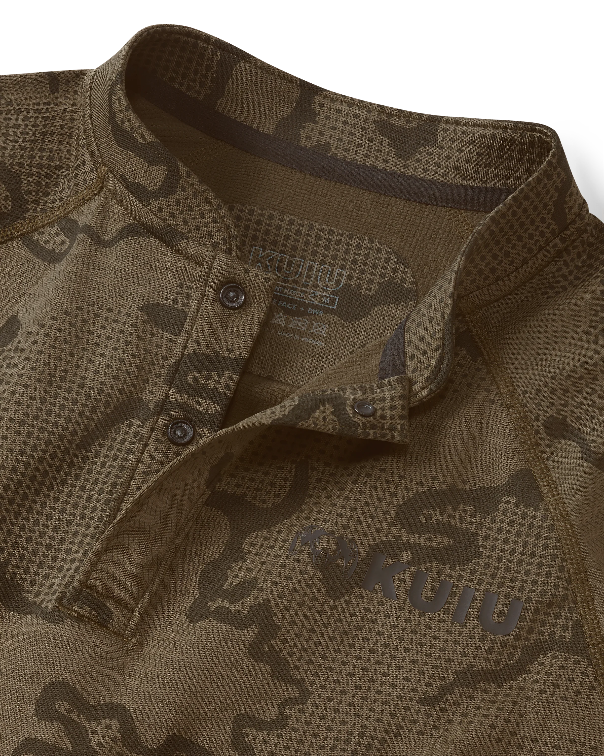 Ridgepoint Fleece Henley | Coyote Brown Tonal